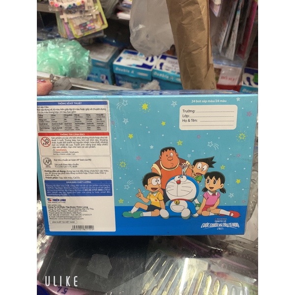 Hộp bút sáp màu 24 màu Thiên Long hàng chuẩn công ty