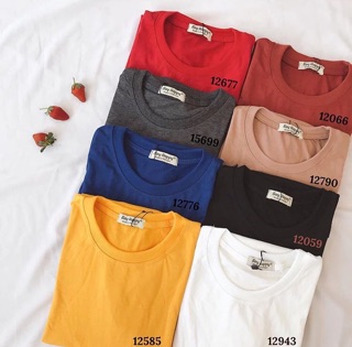 ÁO PHÔNG UNISEX TRƠN BASIC ĐỦ MÀU