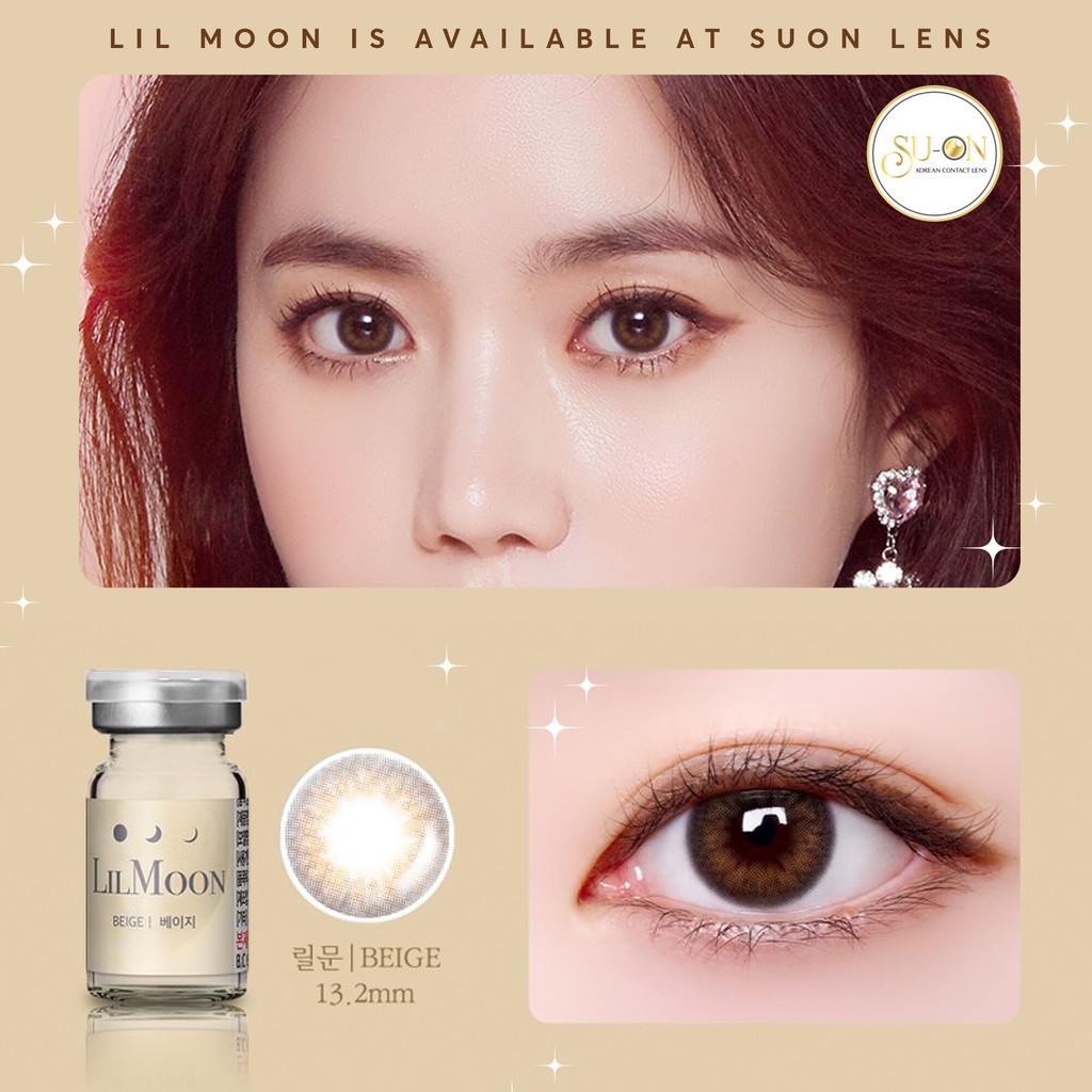 [Video thật] Lens cận nâu nhẹ tự nhiên LILMOON BROWN, kính áp tròng Hàn Quốc chính hãng Lensme 14mm,lens 6 tháng siêu êm