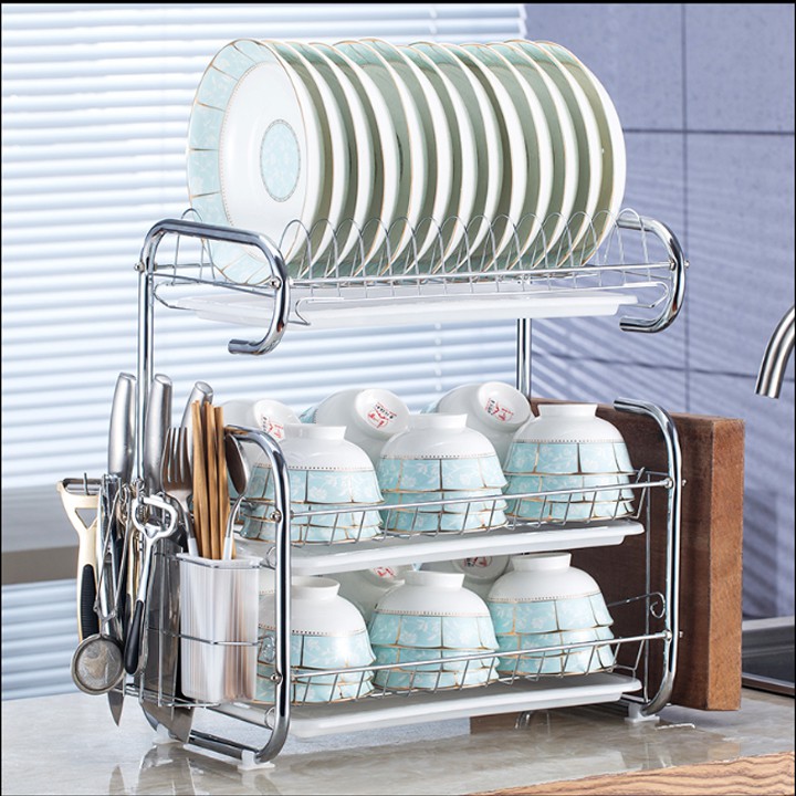 Kệ để chén bát 3 tầng inox a28