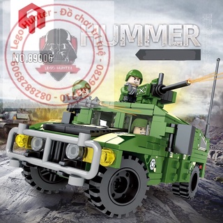 Juhang army 89006 Us army humvve bộ đồ chơi lắp ráp xe thiết giáp bộ binh 400 chi tiết