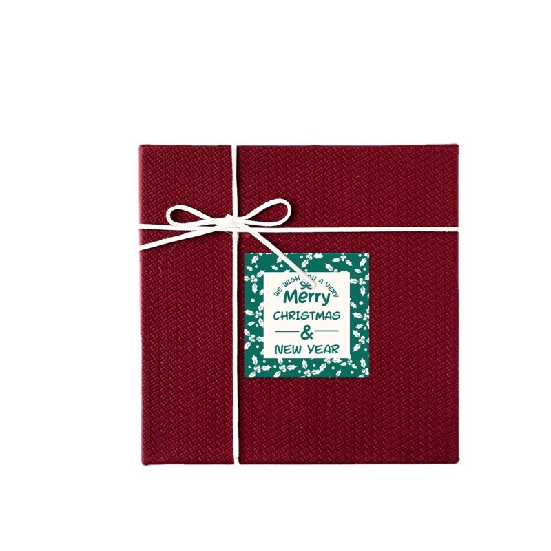 Set 8 nhãn dán trang trí túi bánh, hộp bánh chủ đề Noel, Xmas mẫu 11