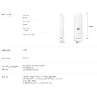 USB 4G Huawei E3372