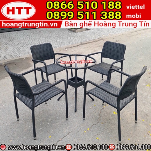 Bàn ghế cafe thanh lý giá rẻ bộ 4 ghế 1 bàn tại xưởng sản xuất Hoàng Trung Tín