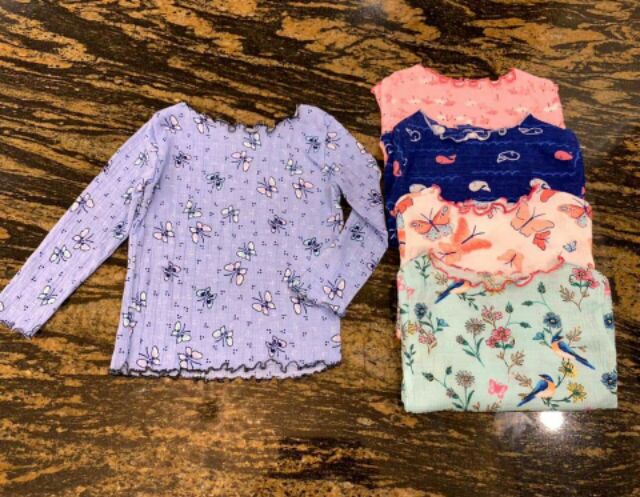 Áo cotton thu đông dài tay cho bé trai bé gái