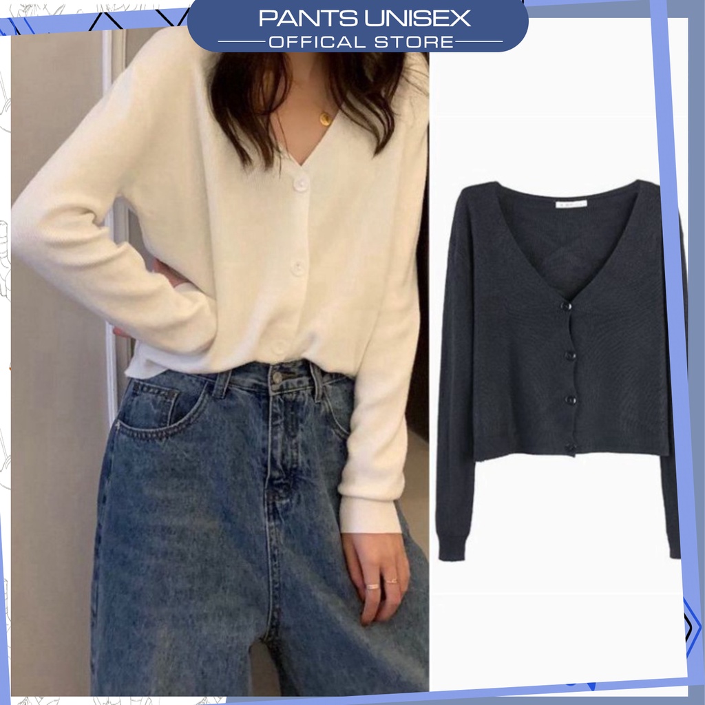 ⚡[ RẺ VÔ ĐỊCH ] Áo cardigan tay dài cổ chữ V thời trang Hàn Quốc cho nữ 1HIT_Unisex Pantsunisex | BigBuy360 - bigbuy360.vn