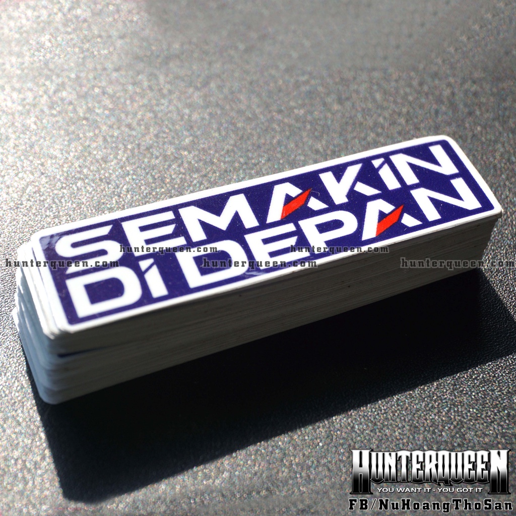 Cặp tem Semakin Di depan [8.4x2.2cm]. Decal sticker logo dán xe cao cấp chống nước