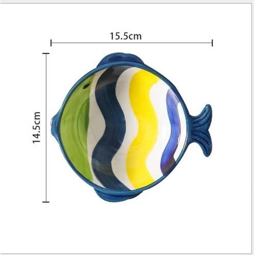 Bộ Bát Ăn Hoa Quả Ăn Dặm Hình Cá Ngũ Sắc Đáng Yêu Hàng Cao Cấp Cho Bé, Bát Gốm Sứ Decor Cho Các Mẹ