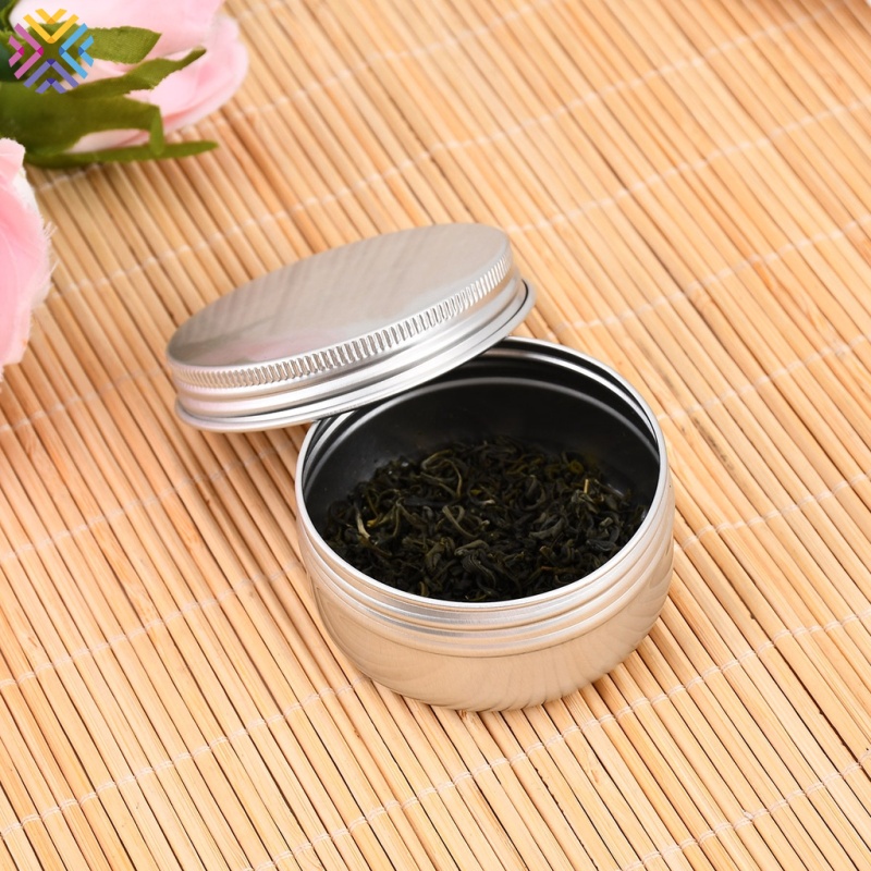 Hũ tròn rỗng có nắp vặn nhôm thiếc đựng mứt/ mỹ phẩm/ nến tự làm thủ công mang đi du lịch sức chứa 50ml