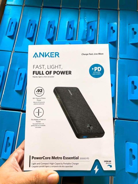 [Chính hãng New] Sạc dự phòng ANKER Metro Essential 20000 mAh PD 18w - A1281 siêu mỏng