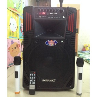 Loa Bluetooth Karaoke di động RONAMAX 3 tấc tặng 2 micro ko dây