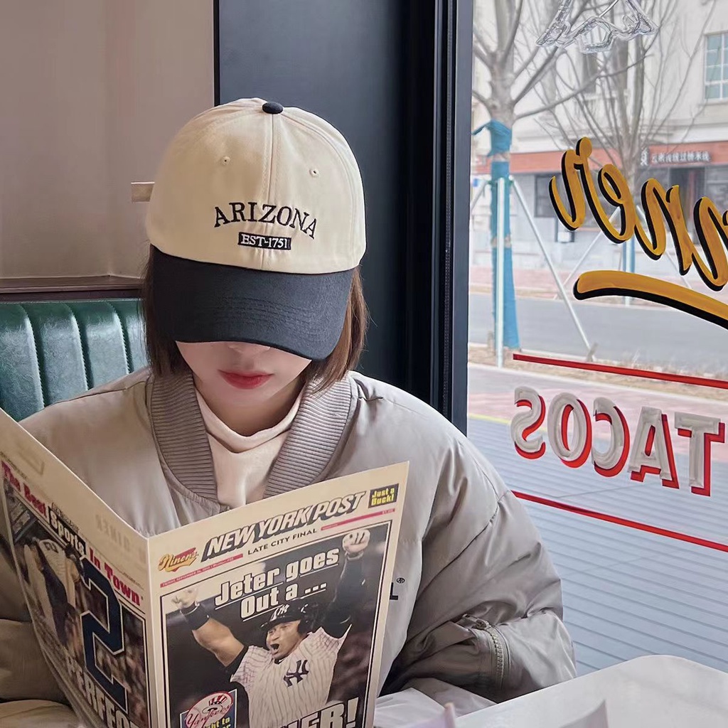 Nón Lưỡi Trai cotton Thêu Họa Tiết Thời Trang Hàn Quốc 5 Màu Tùy Chọn EST.1751