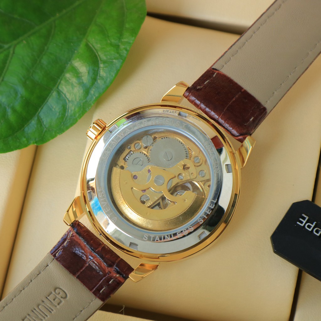 Đồng hồ nam cơ dây da cao cấp Tevise T869A-3 full box, mặt kính sapphire chống xước, chống nước, bảo hành 03 năm | BigBuy360 - bigbuy360.vn