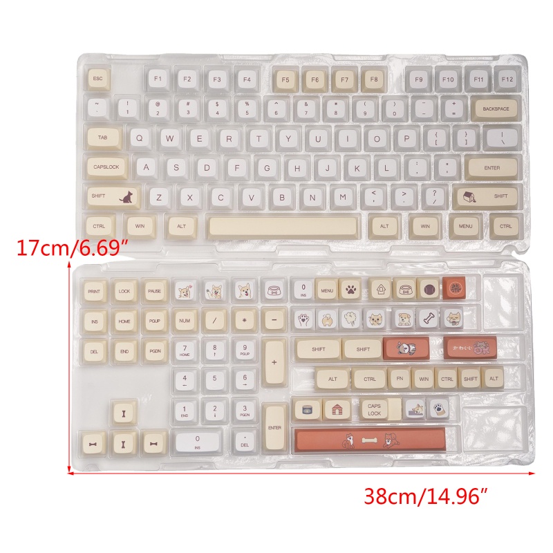 Nắp Đậy Bàn Phím Cơ btsg 85% PBT 139 Phím XDA Họa Tiết Hoạt Hình Dễ Thương