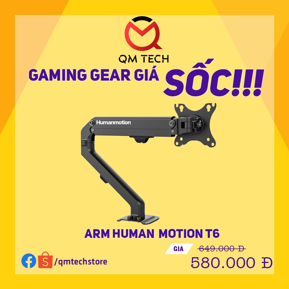 Giá treo màn hình máy tính Arm Human Motion t6-1 (đỡ 1 màn hình)