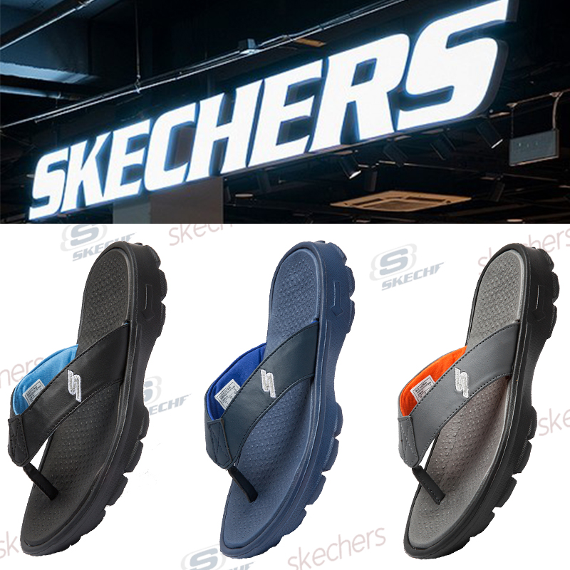 SKECHERS Dép Xỏ Ngón Họa Tiết Rằn Ri Thời Trang Mùa Hè Cho Nam