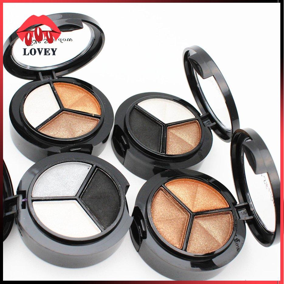 [Hàng mới về] Set bảng phấn mắt 3 màu kèm cọ và gương trang điểm nổi bật trẻ trung dành cho nữ | BigBuy360 - bigbuy360.vn