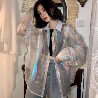 {Hàng order - inbox đặt hàng} Sơmi voan cầu vồng Ulzzang