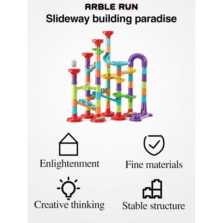 Bộ đồ chơi lắp ráp đường đua mê cung viên bi 113 / 93 / 50 / 45 mảnh cho bé