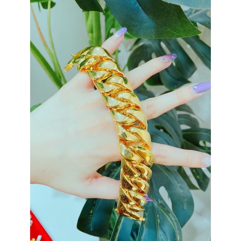 Lắc tay Bản Xích Bọng Nhẹ Tay Sang Trọng Lên Tay Sáng Người