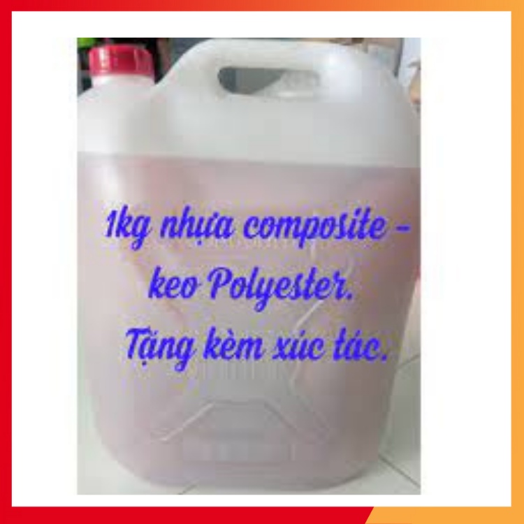 Combo Nhựa Sợi Composite { 1kg Nhựa + 1m Sợi Thủy Tinh} Tặng Kèm Chất Xúc Tác