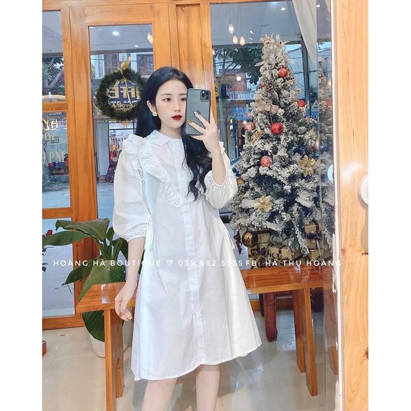Váy sơ mi tay lỡ cổ đức cực xinh . Sỉ 125k