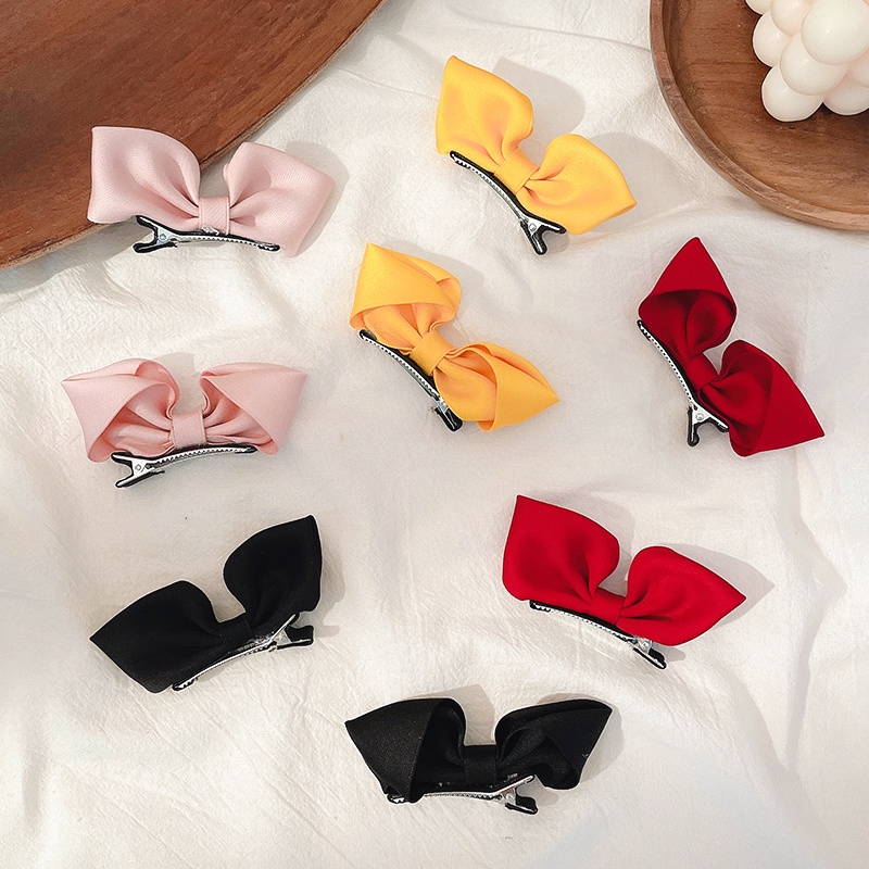 Set 2 Kẹp Tóc Hình Nơ Dễ Thương Cho Bé Gái
