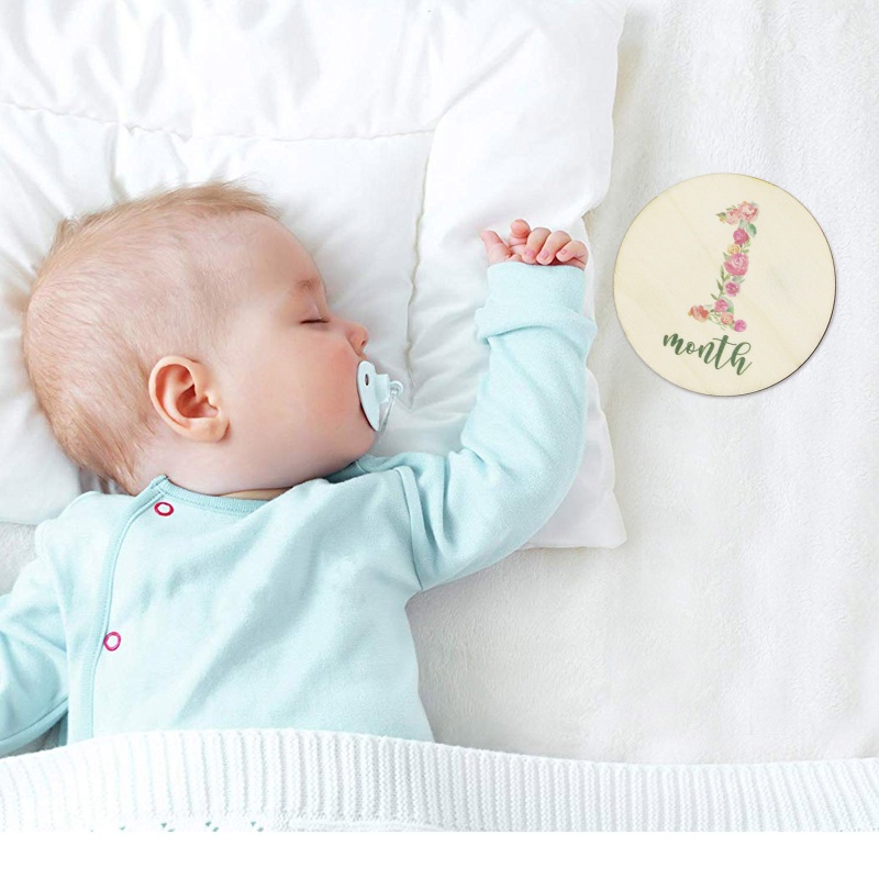 Set 6 Thẻ Ghi Chú Theo Tháng Làm Thủ Công Kỷ Niệm Cho Bé Sơ Sinh