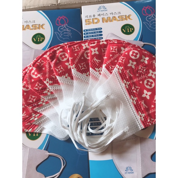Khẩu Trang 5D Cao Cấp HT Mask Xuất Hàn Họa Tiết Siêu Xinh(Hộp 10c)