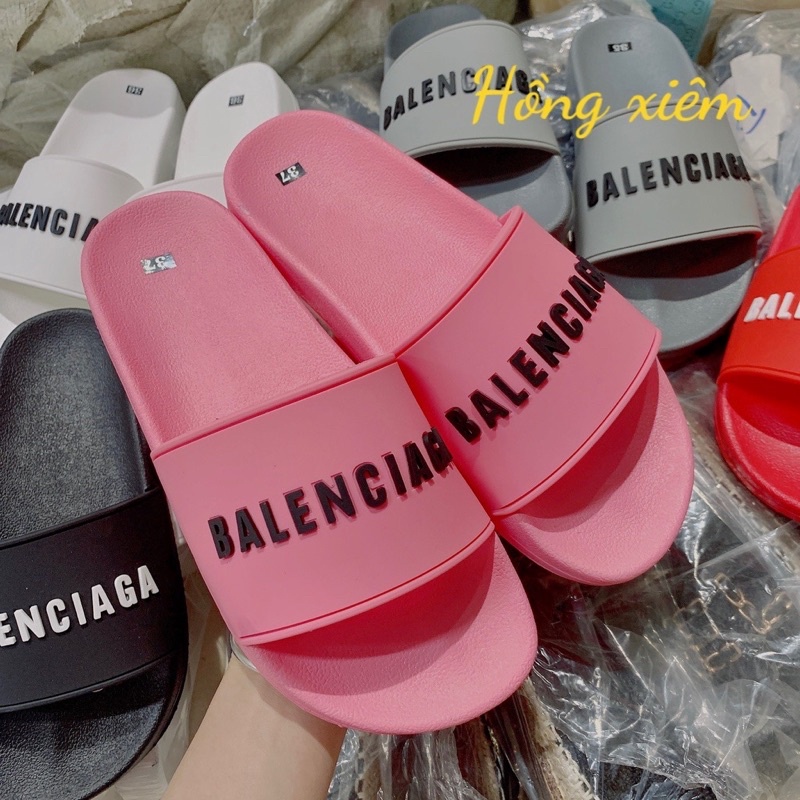 Dép đi biển nam nữ đẹp BALENCIGA CAO CẤP quai ngang, Dép balen lê unisex thể thao đi chơi đế cao đúc chắc chắn D2