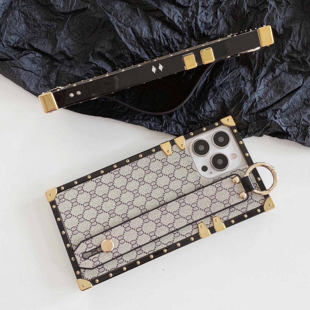 Ốp Điện Thoại Bằng Da Có Dây Vòng Tay Cho iPhone 13promax 12 11 xsmax xr xs 7P