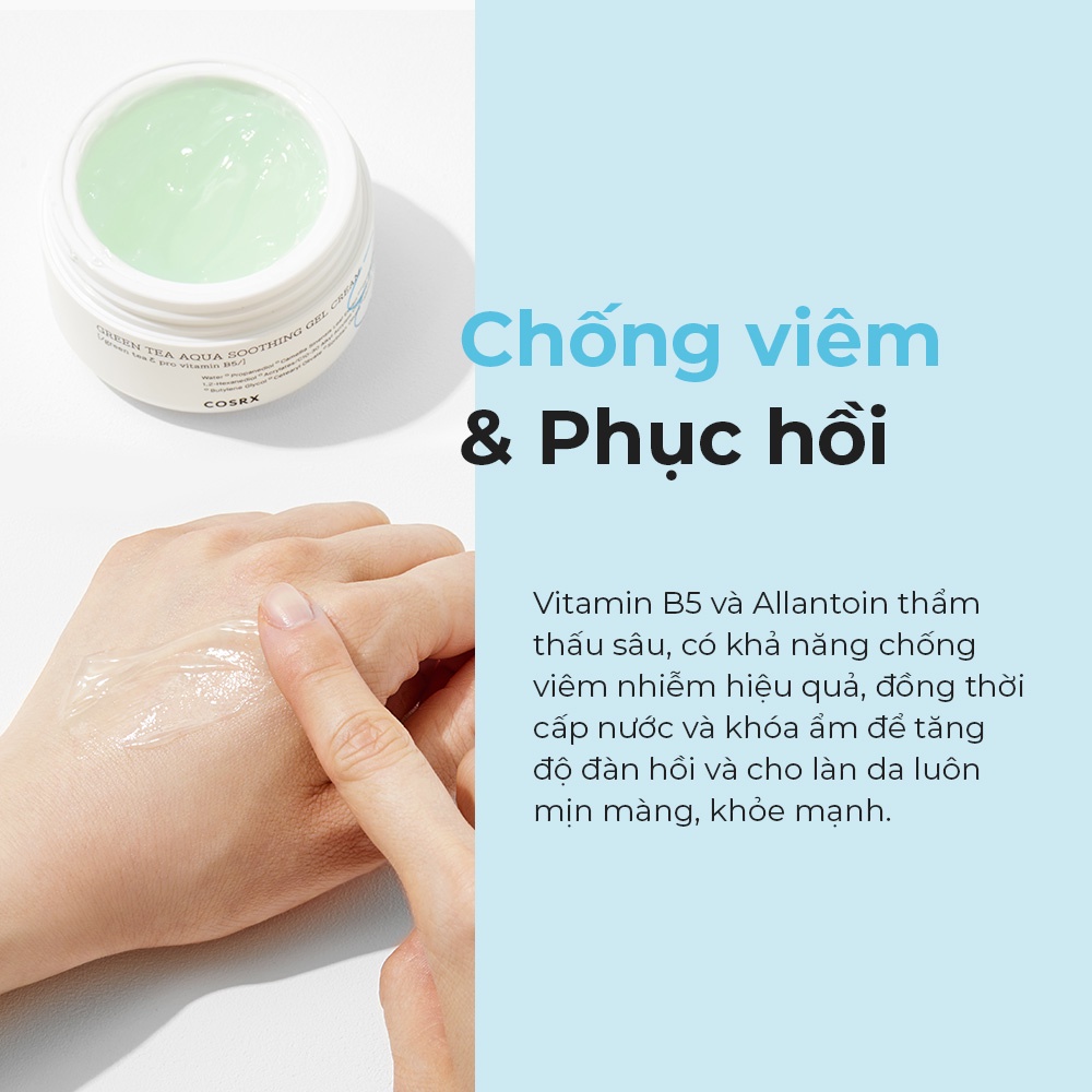 Kem trà xanh dưỡng ẩm xoa dịu dạng Gel COSRX 50ml