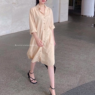 SISTERSISTER - Đầm sơ mi form suông
