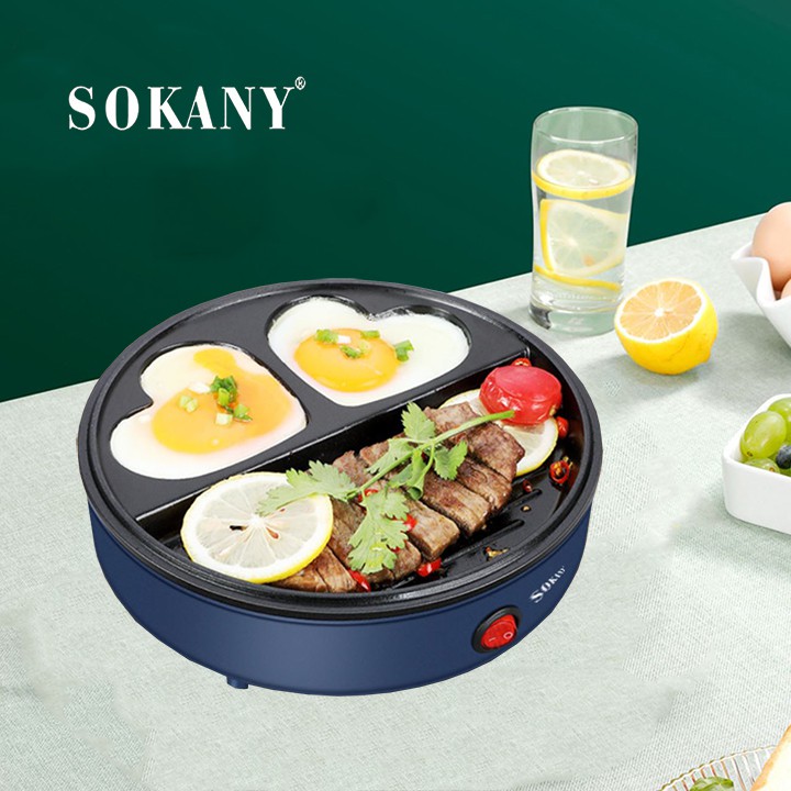 Máy nướng thịt BBQ, ốp la chiên trứng cao cấp Sokany