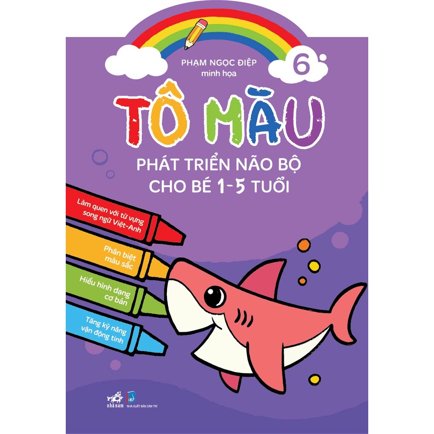 Combo sách Tô màu phát triển não bộ cho bé 1-5 tuổi (10 tập)