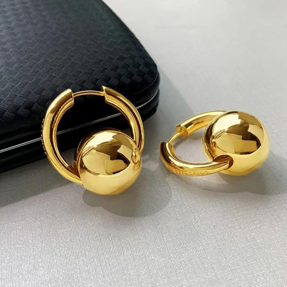 Khuyên Tai Hình Cầu Đơn Giản Phong Cách Hàn Quốc Cho Nữ