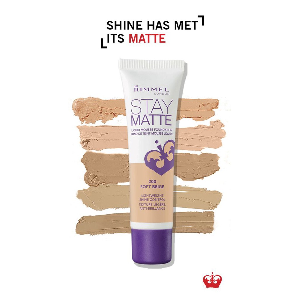 Kem Nền Rimmel Stay Matte Liquid Mousse Liquid (30ml)