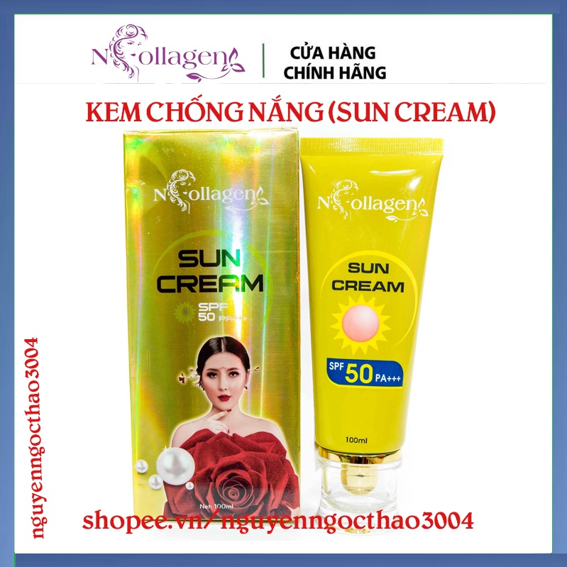 KEM SUN CHỐNG NẮNG N COLLAGEN CHÍNH HÃNG 100ML - CHỈ SỐ CHỐNG NẮNG 50+