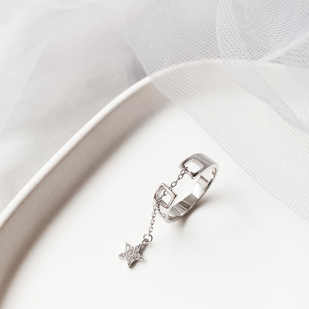 Nhẫn Hình Mặt Trăng Và Ngôi Sao Thời Trang Cho Nữ