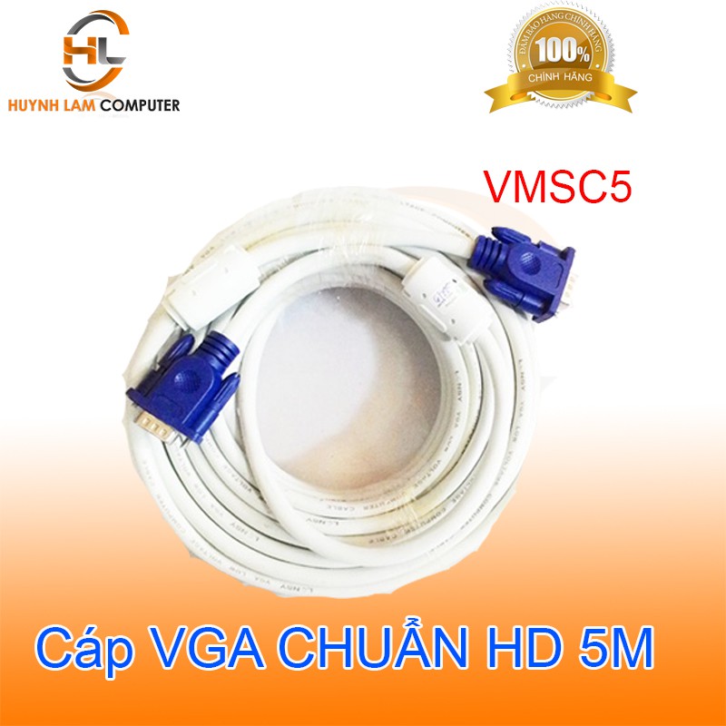 Cáp VGA 5m KingMaster VMS5 FullHD sắc nét - Chính hãng