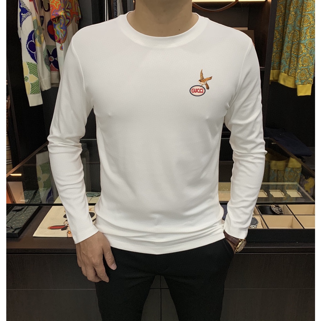 Original 2021 Latest Gucci Men's Long Sleeves Black T-shirt Size: M-3XL 011529
