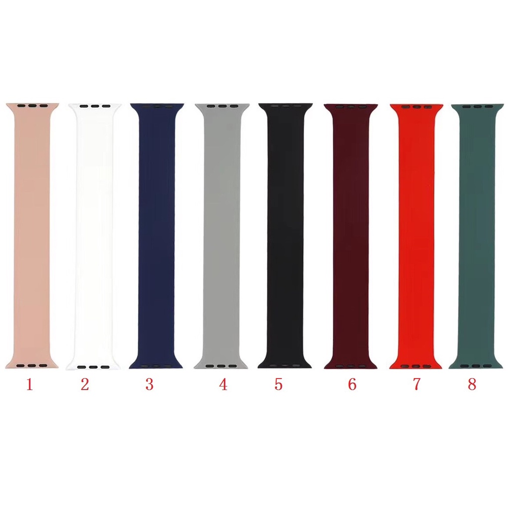 Dây Đeo Đồng Hồ Bằng Silicone Mềm Co Giãn Cho Apple Watch 41 / 40 / 38mm 49 / 45 / 44 / 42mm Series Ultra / 8 / 7 / SE / 6 / 5 / 4 / 3 / 2 / 1
