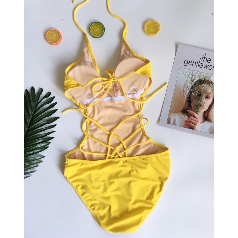 Bikini cut eo sang chảnh màu vàng