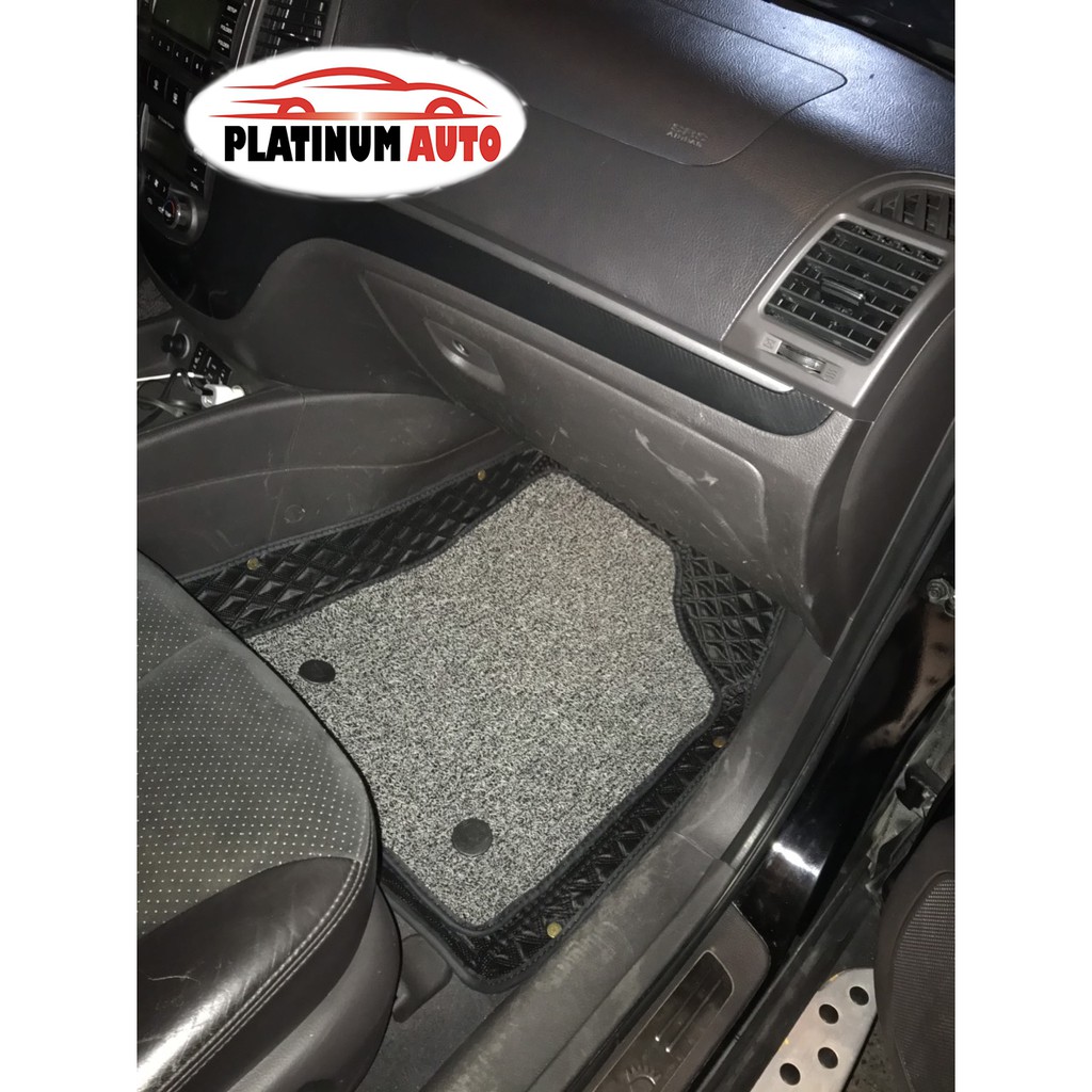 Thảm lót sàn ô tô 6D Hyundai Santafe  - Da PU cao cấp, Không mùi, Giảm 20% tiếng ồn