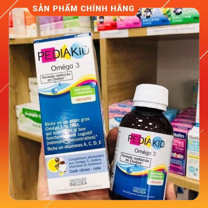 Siro Pediakid Omega 3, Pháp (125ml) bổ sung DHA và vitamin A, C, D, E cho bé từ 6 tháng tuổi Bom.shop