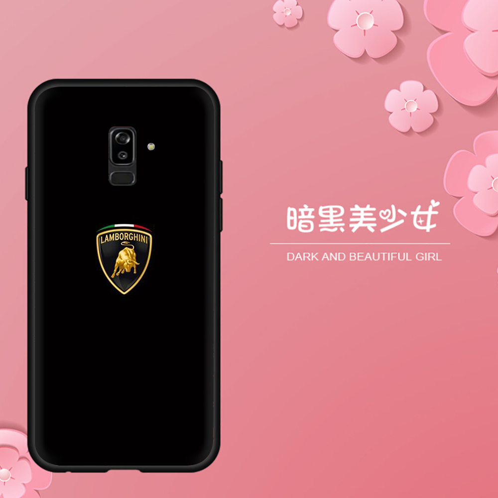 Ốp Điện Thoại Tpu Dẻo Màu Đen In Logo Lamborghini Thời Trang Chống Rơi Cho Samsung J7 Prime J7 J730 J7 Pro J7 Core J8 2018