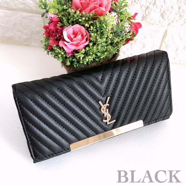 Ví Nữ Nhập Khẩu Hàn Quốc F2Q6 Y ZIGA cevron YSL ZIGA chevron Long