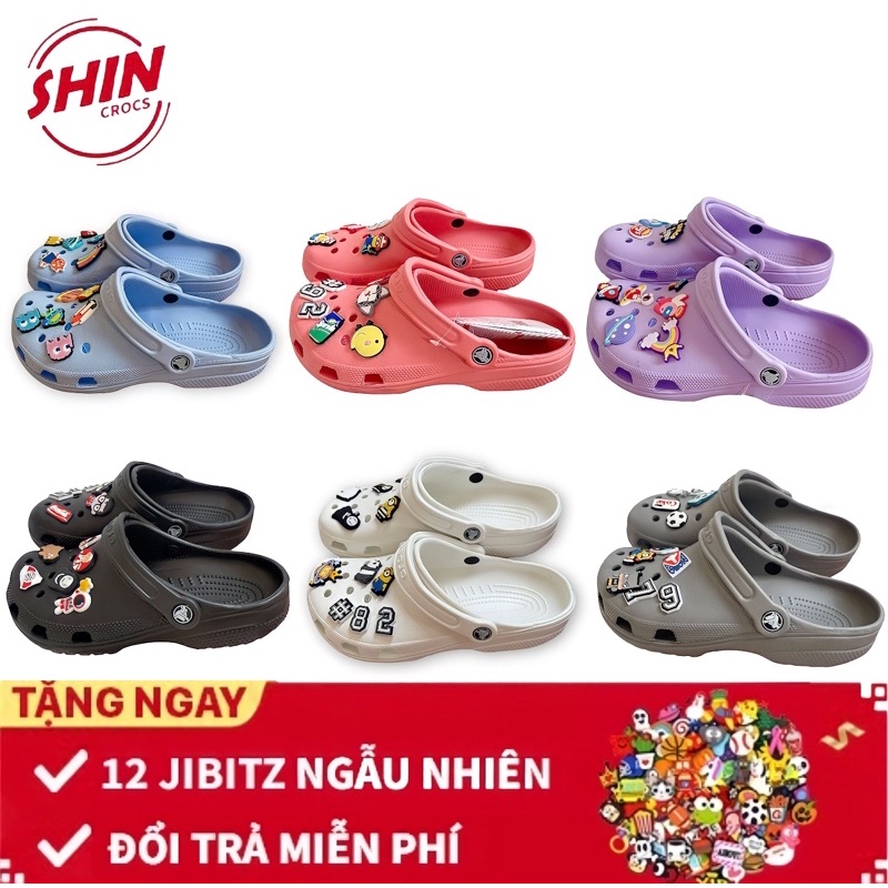 dép crossFREESHIPdép cross classic SHINCROSS7YH1 tặng thêm 12 jibitz cài cross