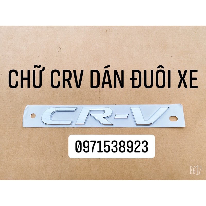 tem chữ CRV VTEC TURBO dán đuôi xe