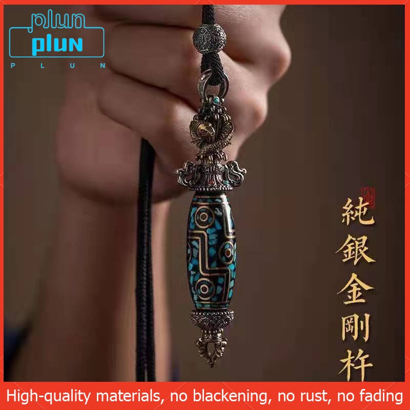 Plun-Vòng Cổ Phật Giáo Hạt Dzi Thật Tây Tạng Mặt Dây Chuyền Hạt Kim Cương Dzi Vòng Cổ Bùa Hộ Mệnh Nam Và Nữ Rất Hiệu Quả, Tăng May Mắn, Tăng Sự Giàu Có Và Xua Đuổi Tà Ác